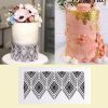 DIY Style Plastic Sugar Sieve Mold Fondant Printing Stencil Hollow Wedding Cake Stencil Edge Decor